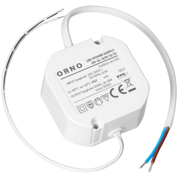 Flush-mounted LED driver, 12V, 12W Ornobaltic