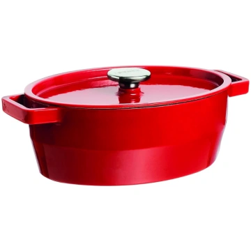 Čuguna katls 3,8L Pyrex ovāls 29x21cm sarkans 33SC