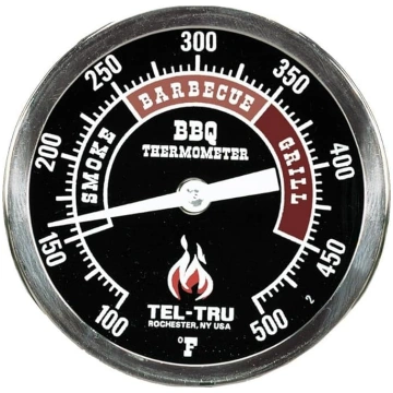 Tel-Tru BQ300 BBQ termometrs, 3" melns ciparnīca a