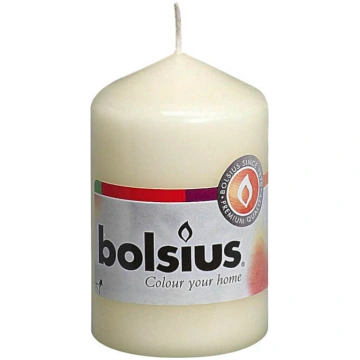 Cilindra svece BOLSIUS 80x48 mm, krēmkrāsa