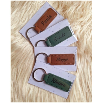 Personalizēts mazais mākslīgās ādas piekariņš