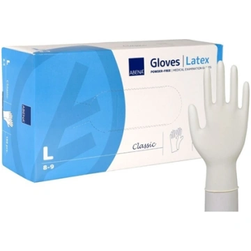 Abena Examination glove, ABENA Classic, L, latex, 