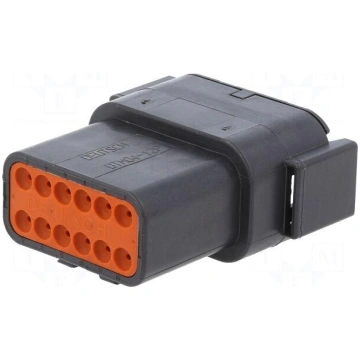 Connector: wire-wire | plug | male | DTM | PIN: 12