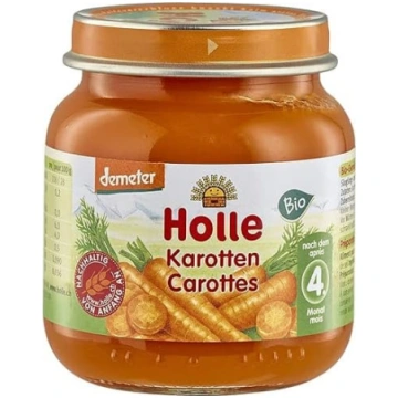 Holle bērnu pārtika - Burkāni, Demeter, 125 g ANEB