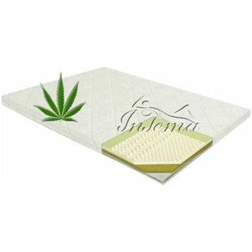Vidēji ciets gultas virsmatracis HEMP CLIMA 80x200