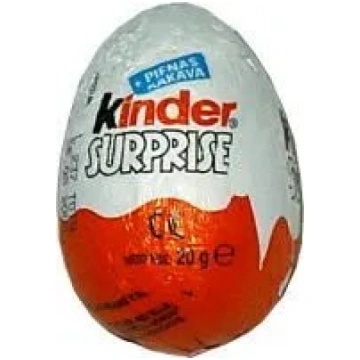 Kinder Surprise šokolādes ola 20 g — piena šokolād