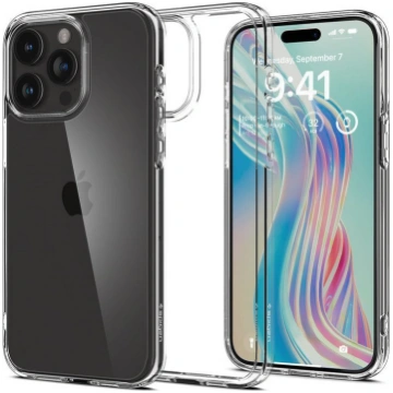 Spigen Crystal Hybrid crystal clear - iPhone 15 Pr
