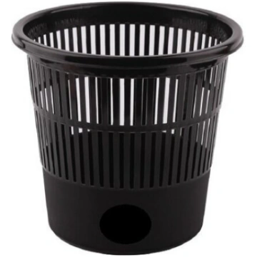 Atkritumu tvertne 10 L, melna, plastmasas, ar caur