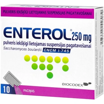 Enterol pulveris 250 mg, 10 paciņas