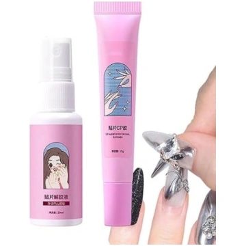 Klebstoff für die Fingernägel - Fingerklebgel Set,