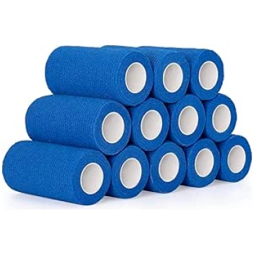 12 Rolls Self-Adhesive Bandage, 10 cm, Cohesive Ba