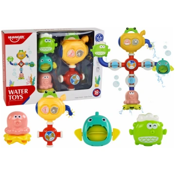 Overflow Bath Water Toy Robots Suction Cups