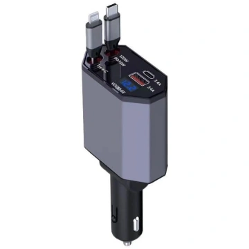 Auto lādētājs 4 in 1 100 W Cigarešu aizdedzinātāja