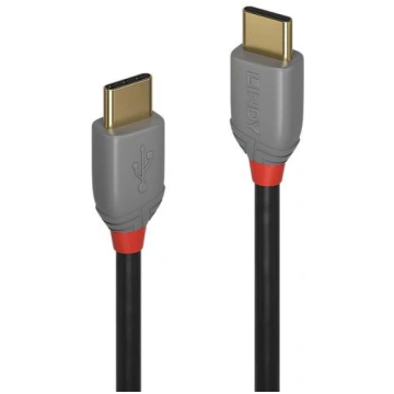 Lindy 36872 USB 2.0 Type C Cable 2m, Black LIN3687