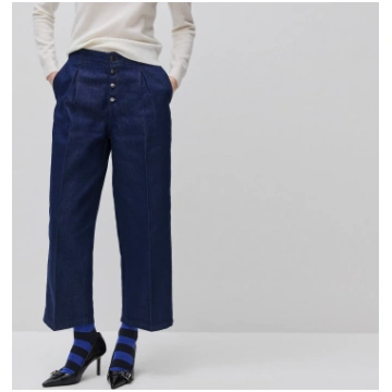 Wide-fit jeans with lurex - 28