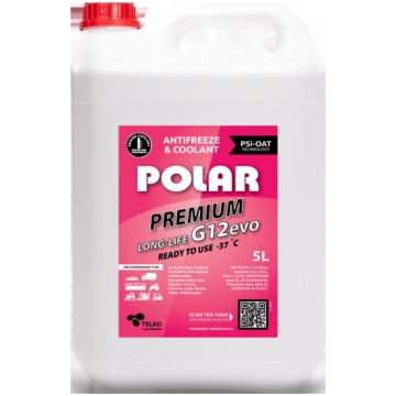 POLAR antifrīzs LONG LIFE -37C, G12 EVO, 5L
