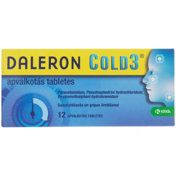 DALERON Cold3 apvalkotās tabletes N12