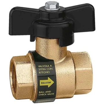 Lodveida ventīlis ar pretvārstu 1"", CALEFFI, 3230