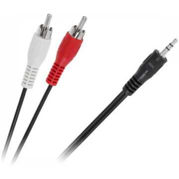 Kabel Jack 3.5mm - RCA (Cinch) x2 10m czarny (KPO2