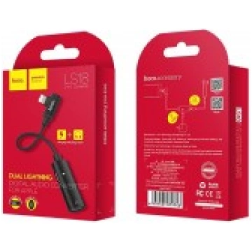 Adapter Dual "lightning" HOCO LS18 black 695753107