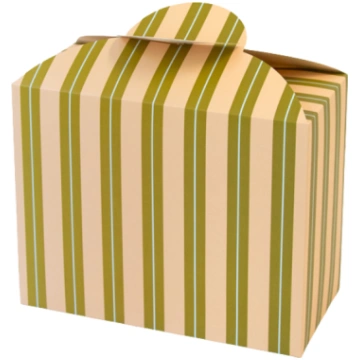 Dāvanu kaste Stripe Chalk Peach, bag, saliekama