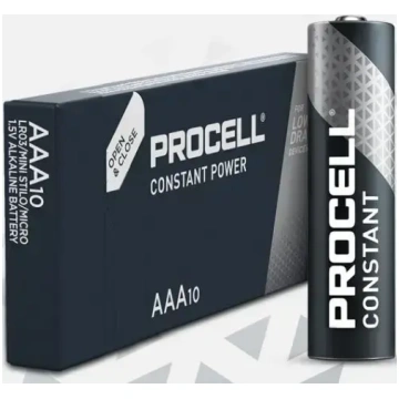Duracell Procell AAA/LR3 baterijas, 10 gab