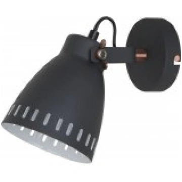 Sienas lampa Italux Franklin kolekcija melna ar va