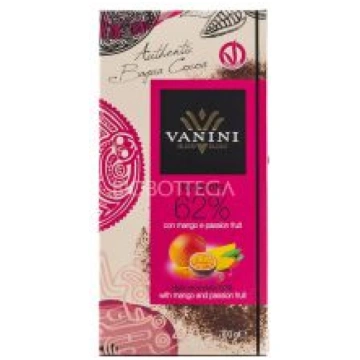 Tavoletta di Cioccolato Fondente 62% con Mango e P