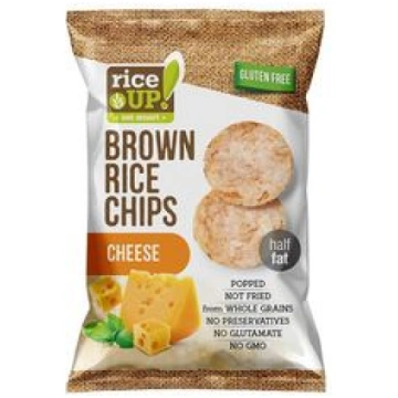 Brūno rīsu čipsi ar siera garšu, Rice Up, 120g