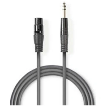 Kabelis Nedis XLR F - 6.35mm M 1.5m (COTH15110GY15