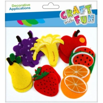 Pašlīmējoši filca augļi 14gab - Craft with Fun