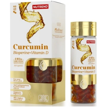 Nutrend Curcumin + Bioperine + D vitamīns - 60 kap