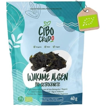 Wakame organiskās aļģes 40 g augstākās kvalitātes 