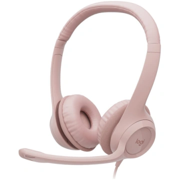 Vadu austiņas Logitech H390 981-001281, rozā krās