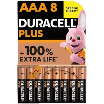 Duracell Plus AAA baterijas (8 gab.) ANEB00E5YSV7G
