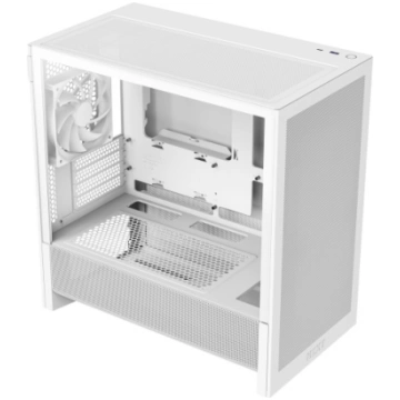 NZXT H3 Flow, tower case white (matte), tempered g