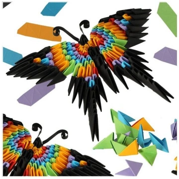 Origami 3D tauriņš Alexander, 154 gab
