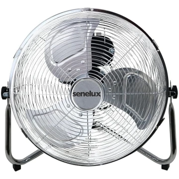 Senelux grīdas ventilators - hromēts trenažieru zā