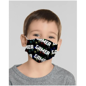 Atkārtoti lietojama maska Mocco Gamer Child, melna