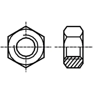 Nut; hexagonal; M3; 0.5; steel; Plating: without c