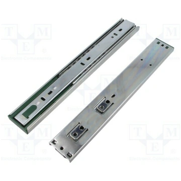 Ball guide; zinc plated steel; L: 300mm; 25kg; sil
