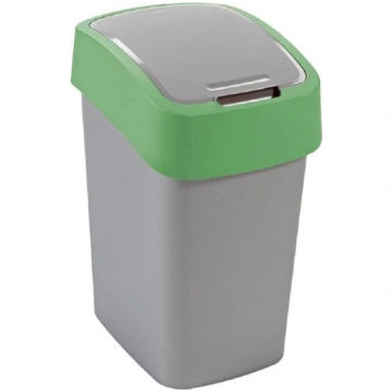 Atkritumu spainis Flip Bin 50L sudraba/zaļš Curver