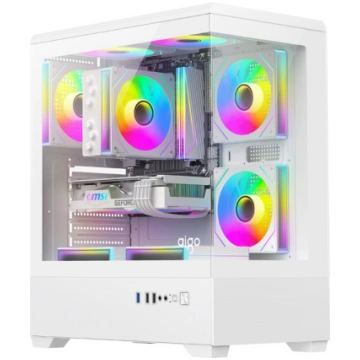DarkFlash C365 computer case (white) + 5 fans