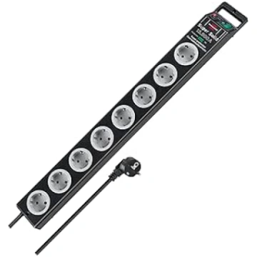 Brennenstuhl Super-Solid Power Strip, Black : Amaz