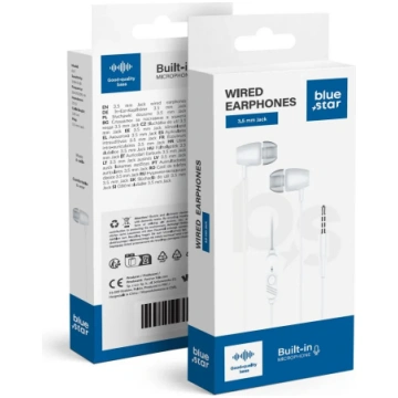 Wire earbuds Jack 3.5 mm Blue Star PA-E67 1.2 m wh