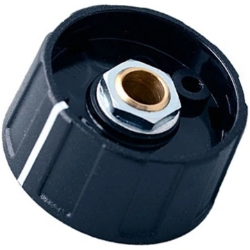 Knob; with pointer; ABS; Øshaft: 6mm; Ø31x15.5mm; 