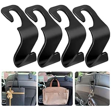 tao pipe Pack of 4 Car Storage Hooks, Car Plastic 