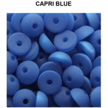 Opaco pusapaļas pērlītes no Polaris 8mm Capri Blue