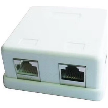 Gembird single jack surface mount box 2xRJ45 cat.5