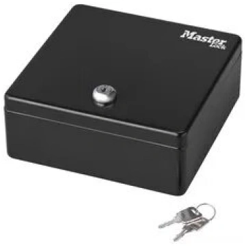 MASTER LOCK Mazā naudas un atslēgu slēdzene melna 